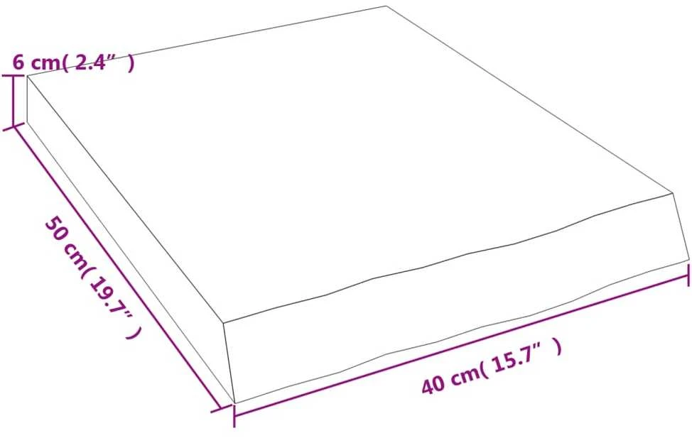 Vonios kambario stalviršis, 40x50x(2–6)cm, medienos masyvas