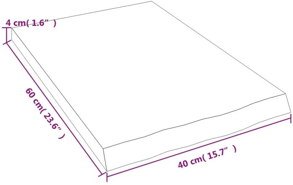 Vonios kambario stalviršis, 40x60x(2–4)cm, medienos masyvas