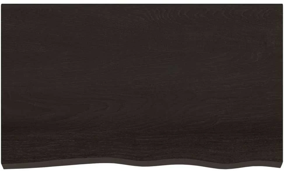 Vonios kambario stalviršis, tamsiai rudas, 100x60x2 cm, mediena