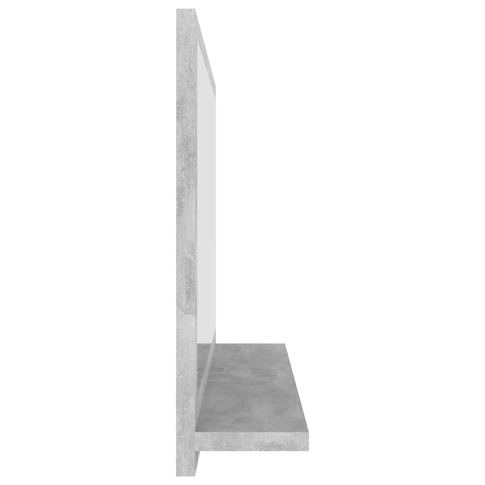 Vonios kambario veidrodis, betono pilkas, 60x10,5x37cm, MDP
