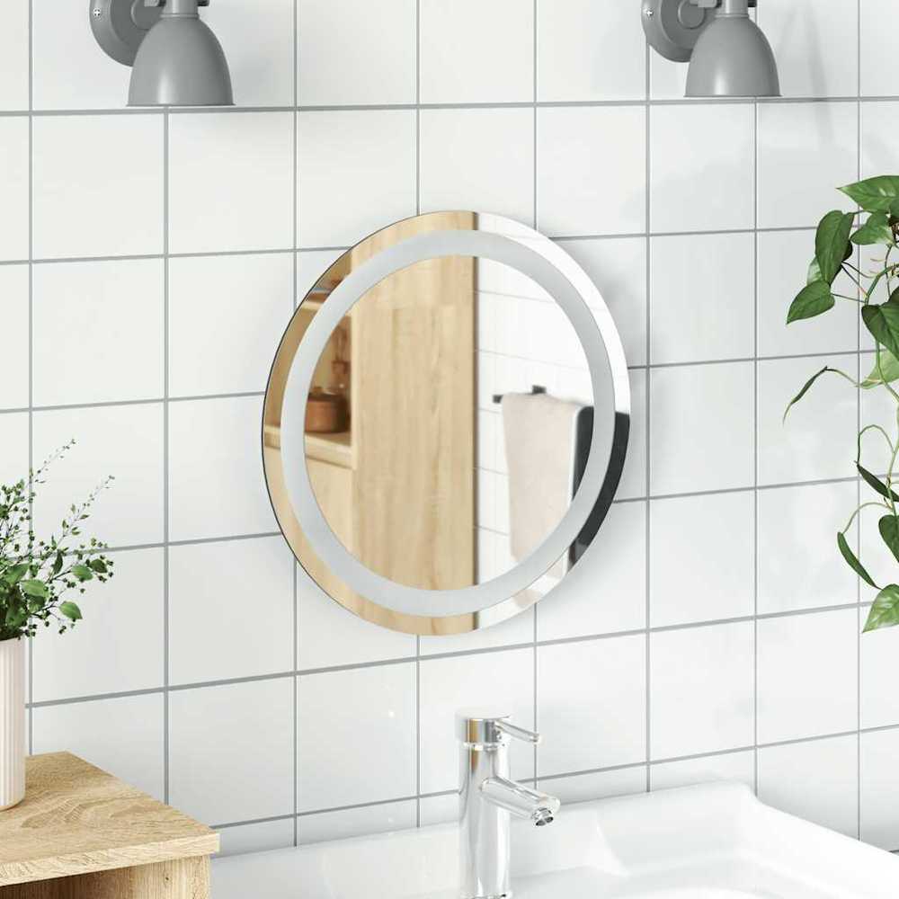 Vonios kambario veidrodis su LED, 40cm, apskritas