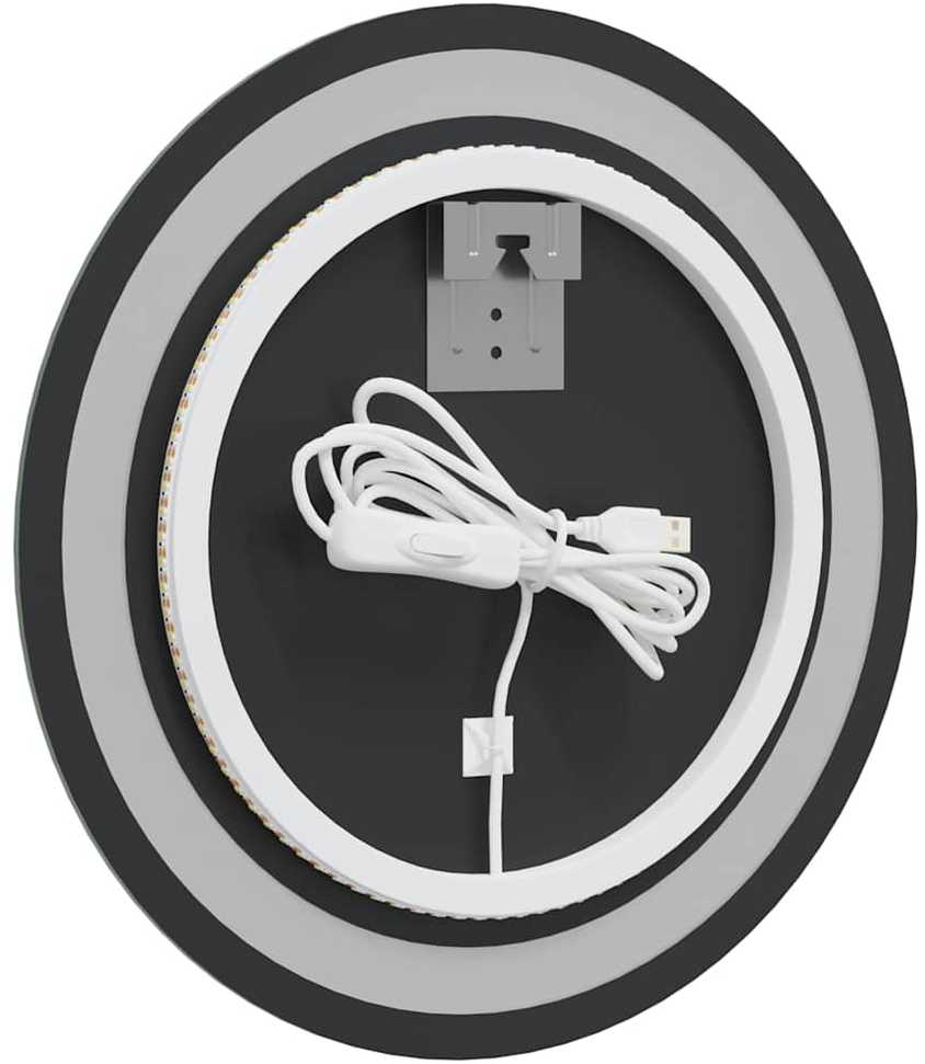 Vonios kambario veidrodis su LED, 40cm, apskritas