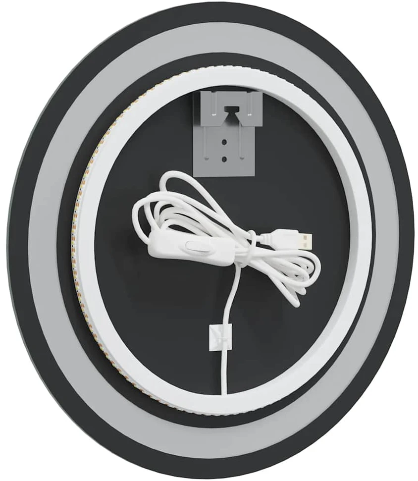 Vonios kambario veidrodis su LED, 40cm, apskritas