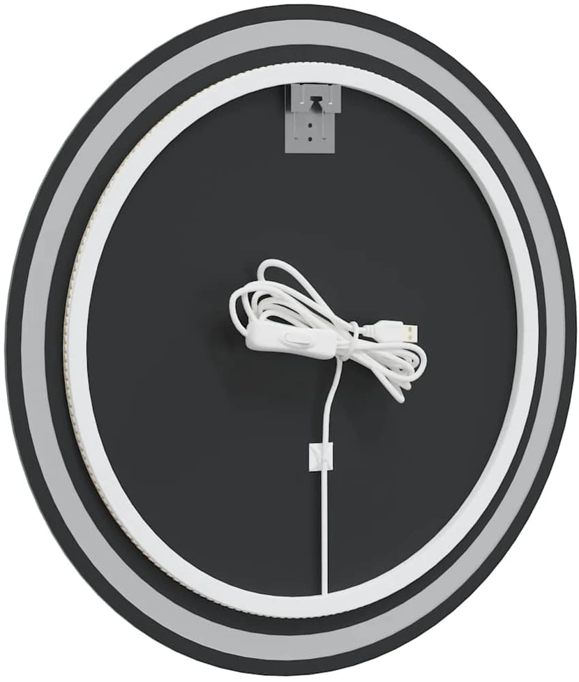 Vonios kambario veidrodis su LED, 70cm, apskritas