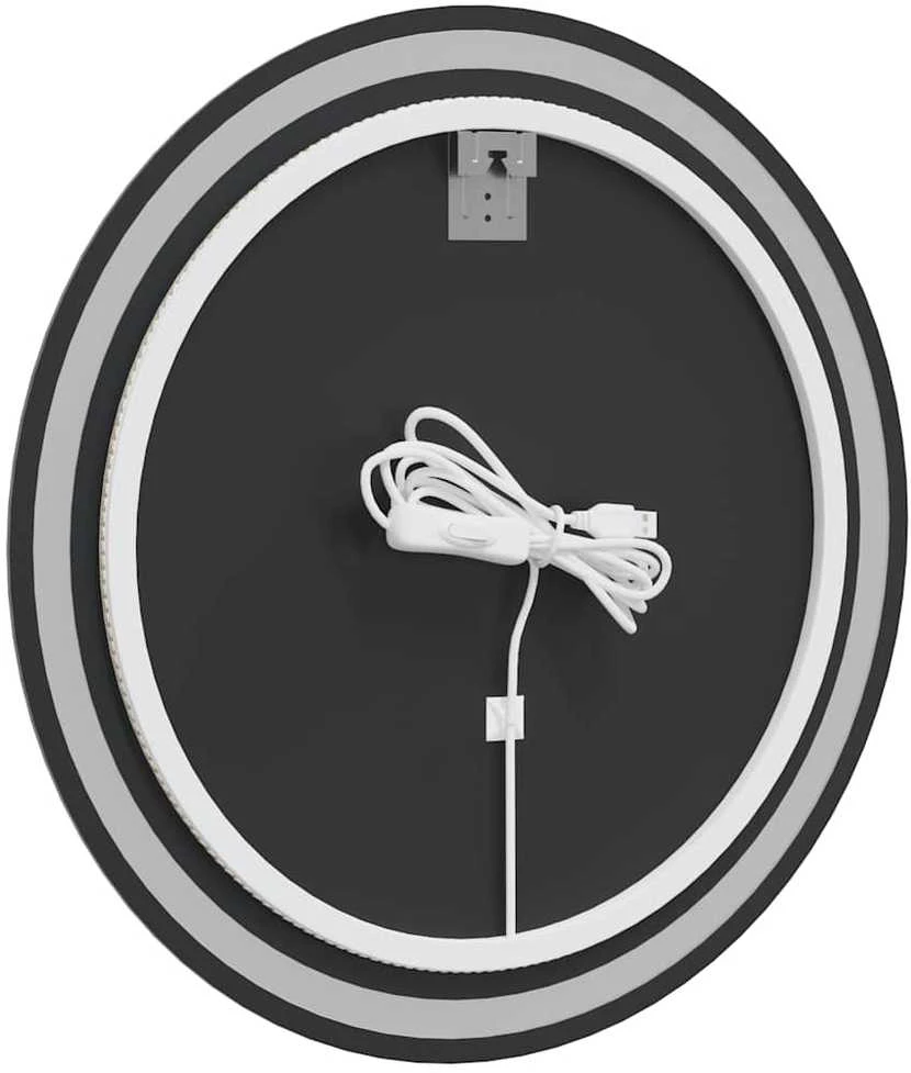 Vonios kambario veidrodis su LED, 70cm, apskritas