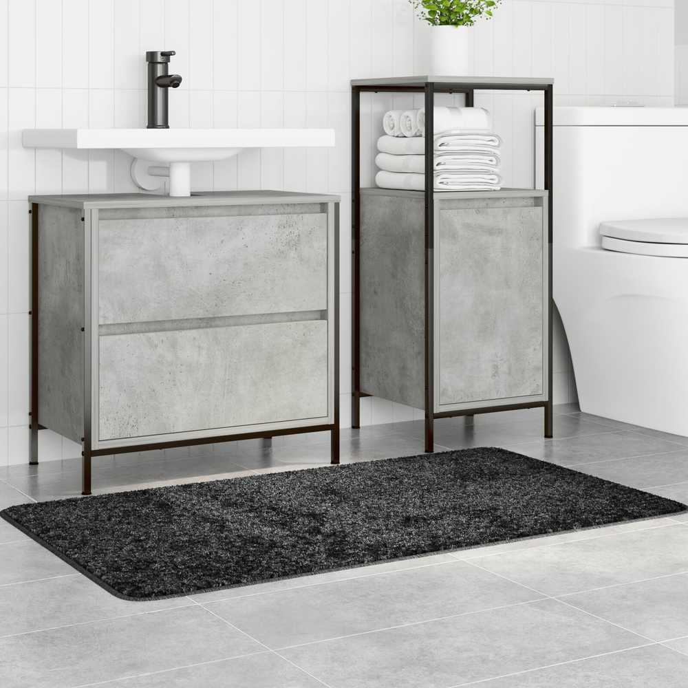 Neslystantis vonios kilimėlis Tamsiai pilka 70 x 120 cm PP