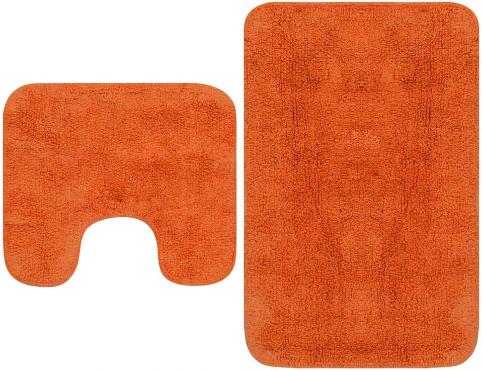 Vonios kilimėlių rinkinys, 2d., audinys, oranžinis