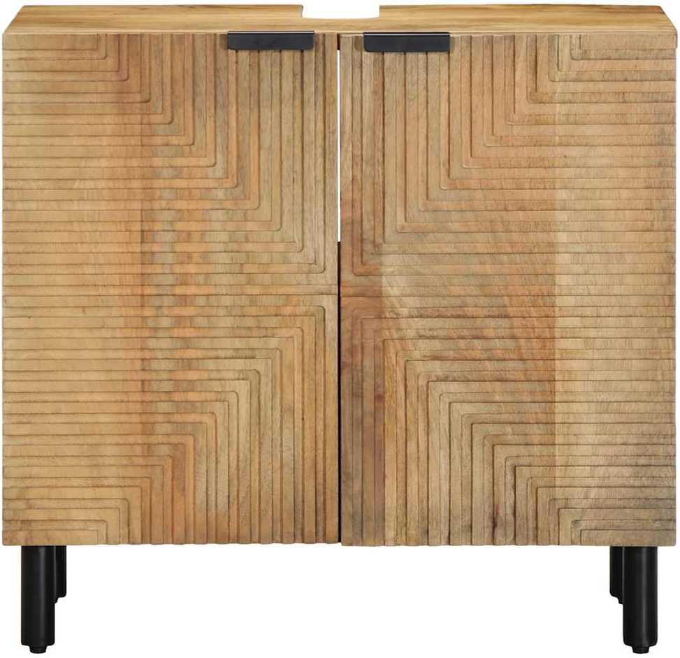 vonios kriauklė ruda 62x33x58 cm medžio masyvo mango