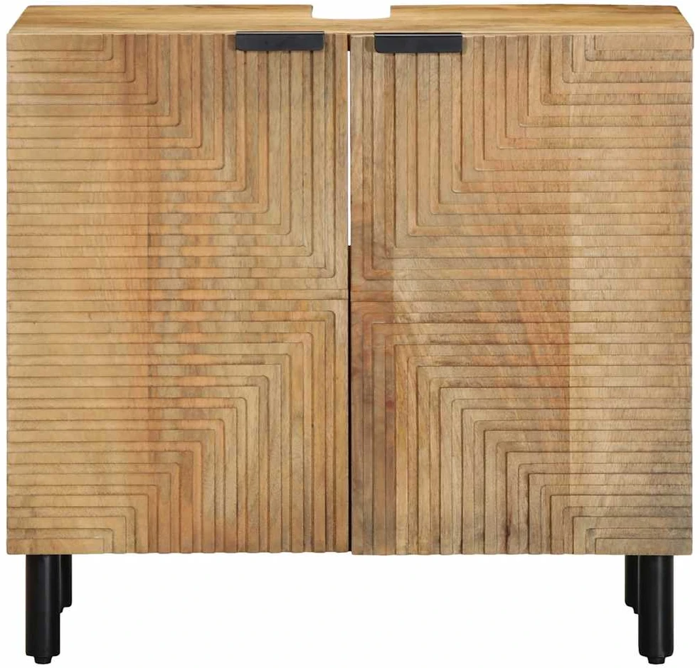 vonios kriauklė ruda 62x33x58 cm medžio masyvo mango