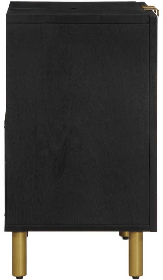 Vonios Kriauklė Spintelė Juoda 62x33x58 cm Engineered Wood
