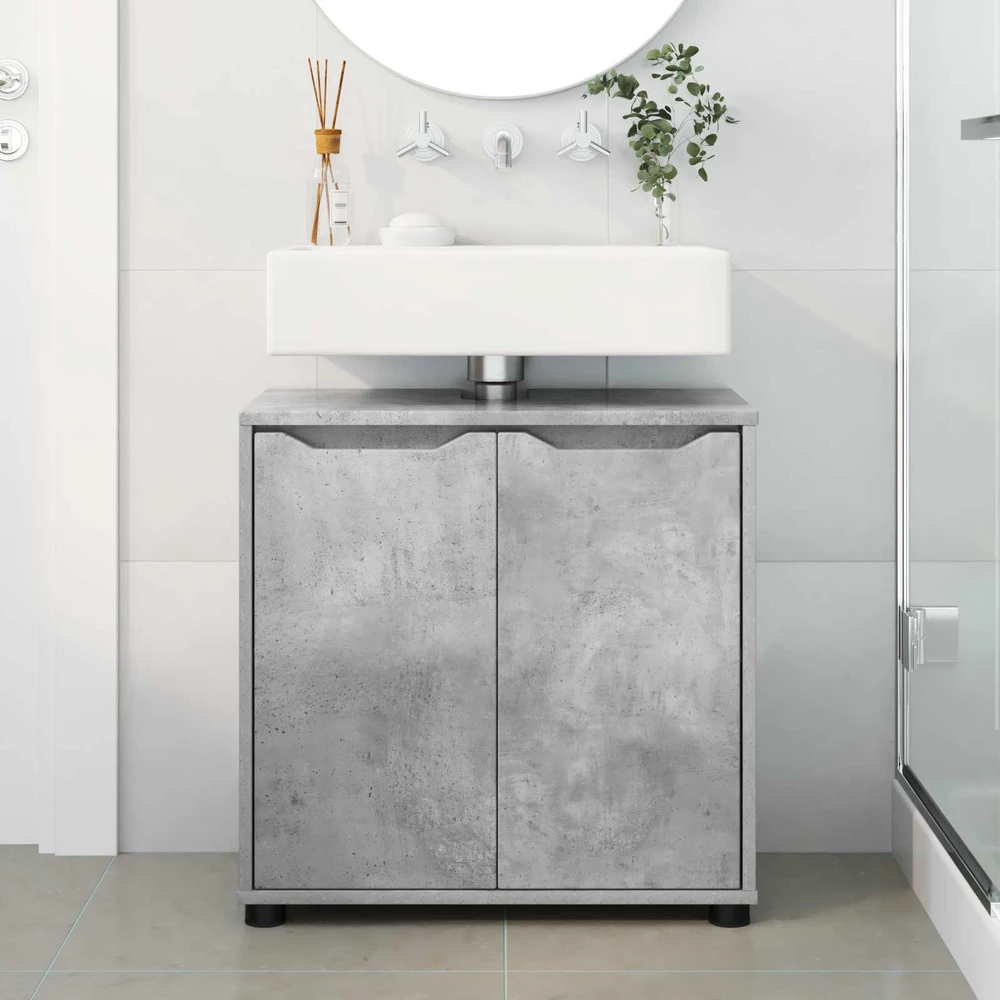 Vonios kriauklės cabinetas Betono pilka 60 x 30 x 60 cm