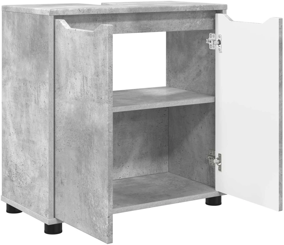 Vonios kriauklės cabinetas Betono pilka 60 x 30 x 60 cm