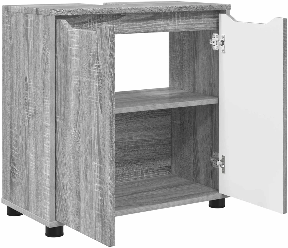 Vonios kriauklės cabinetas Pilkas Sonoma 60 x 30 x 60 cm