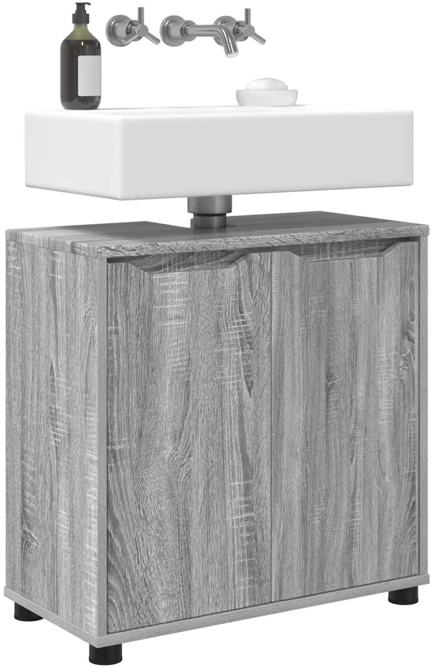 Vonios kriauklės cabinetas Pilkas Sonoma 60 x 30 x 60 cm