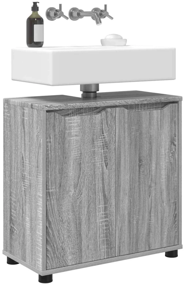 Vonios kriauklės cabinetas Pilkas Sonoma 60 x 30 x 60 cm