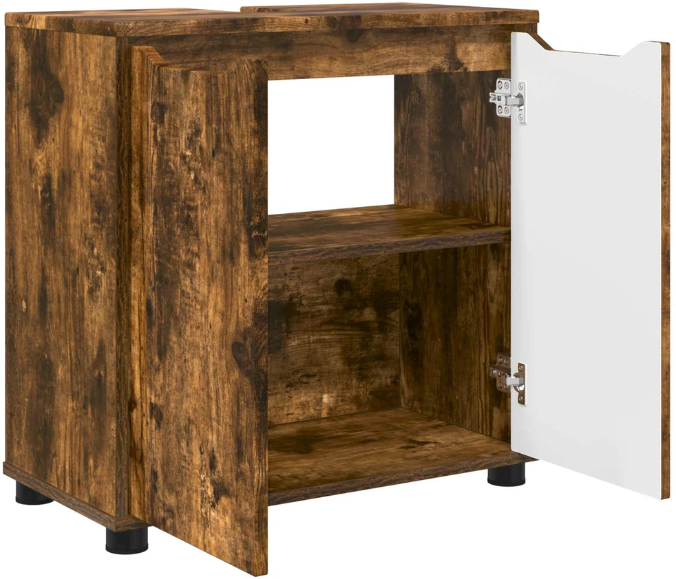 Vonios kriauklės cabinetas Rūkyta ąžuolas 60 x 30 x 60 cm