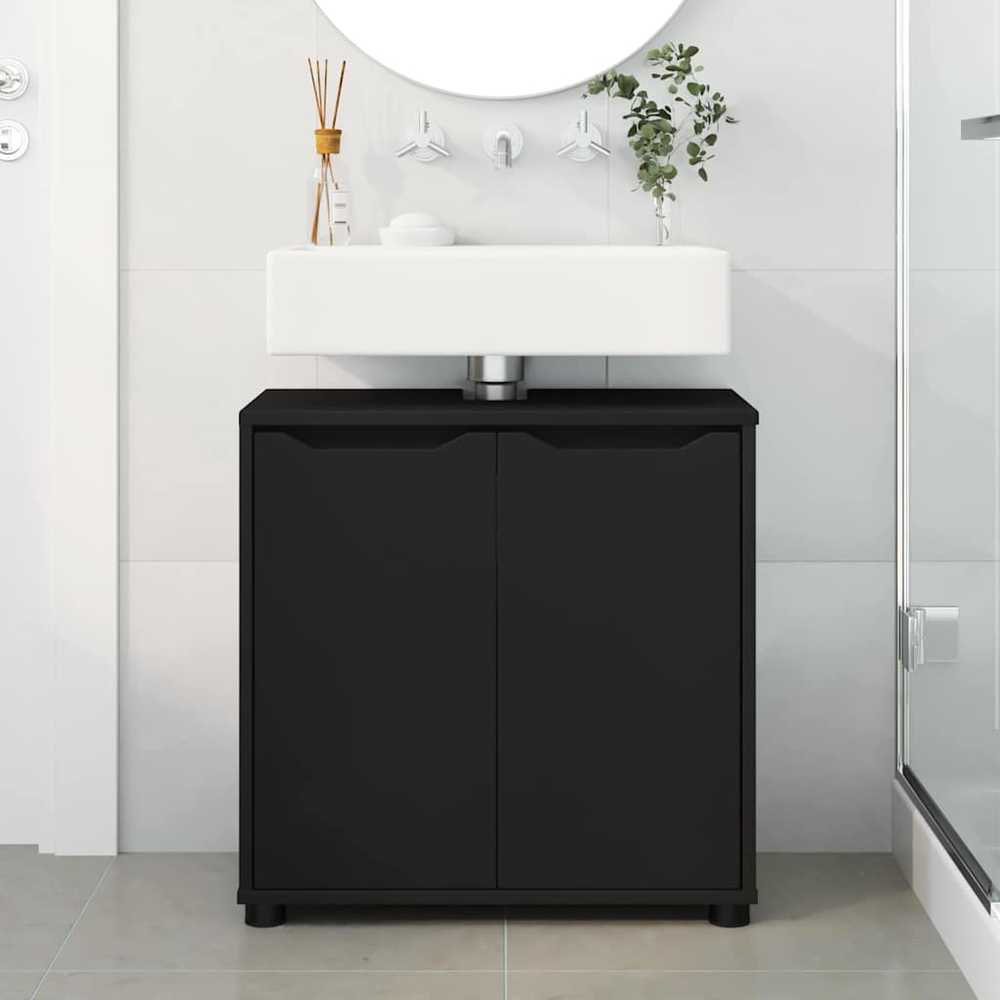 Vonios kriauklės cabinetas Juoda 60 x 30 x 60 cm