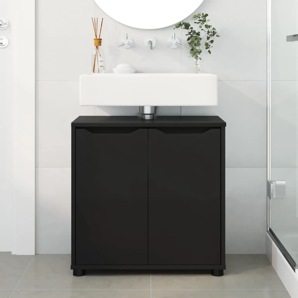 Vonios kriauklės cabinetas Juoda 60 x 30 x 60 cm