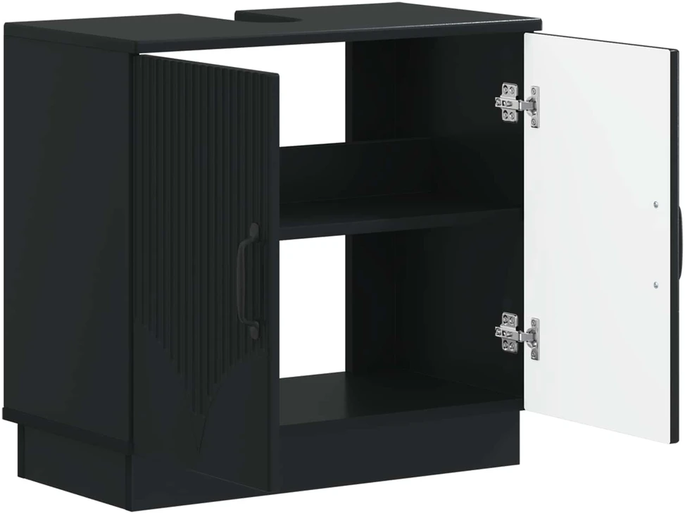 Vonios kriauklės spinta HOORN Juoda 59,5 x 31,5 x 56 cm