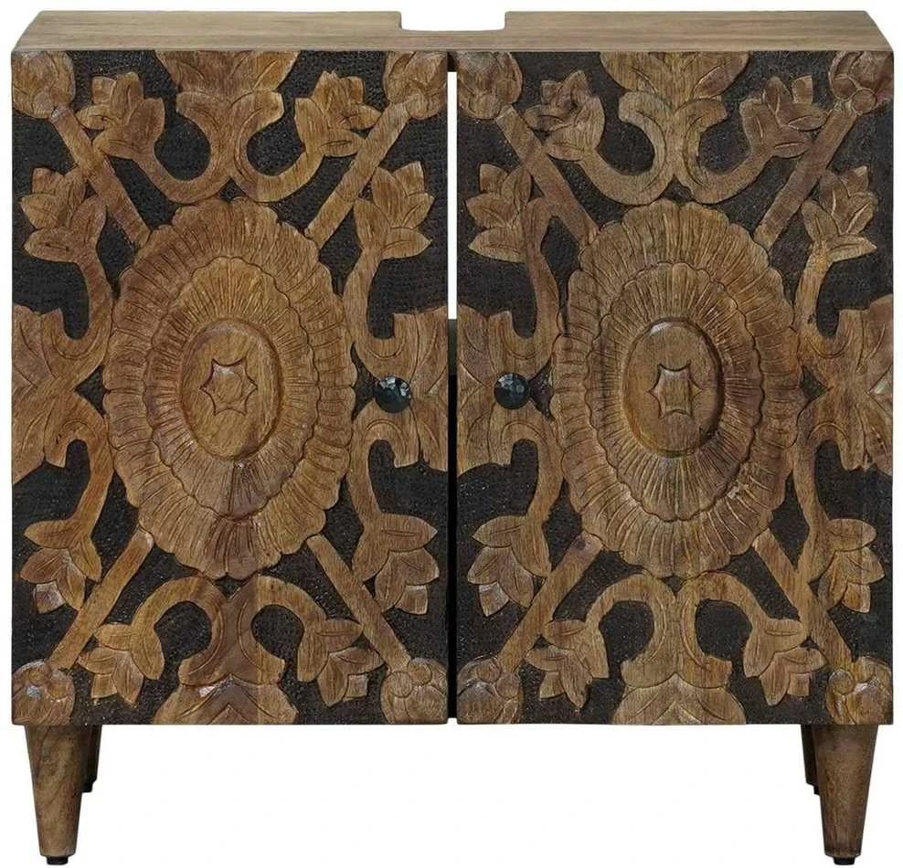 Vonios kriauklės spinta Ruda 62 x 33 x 58 cm Kietas mango medis