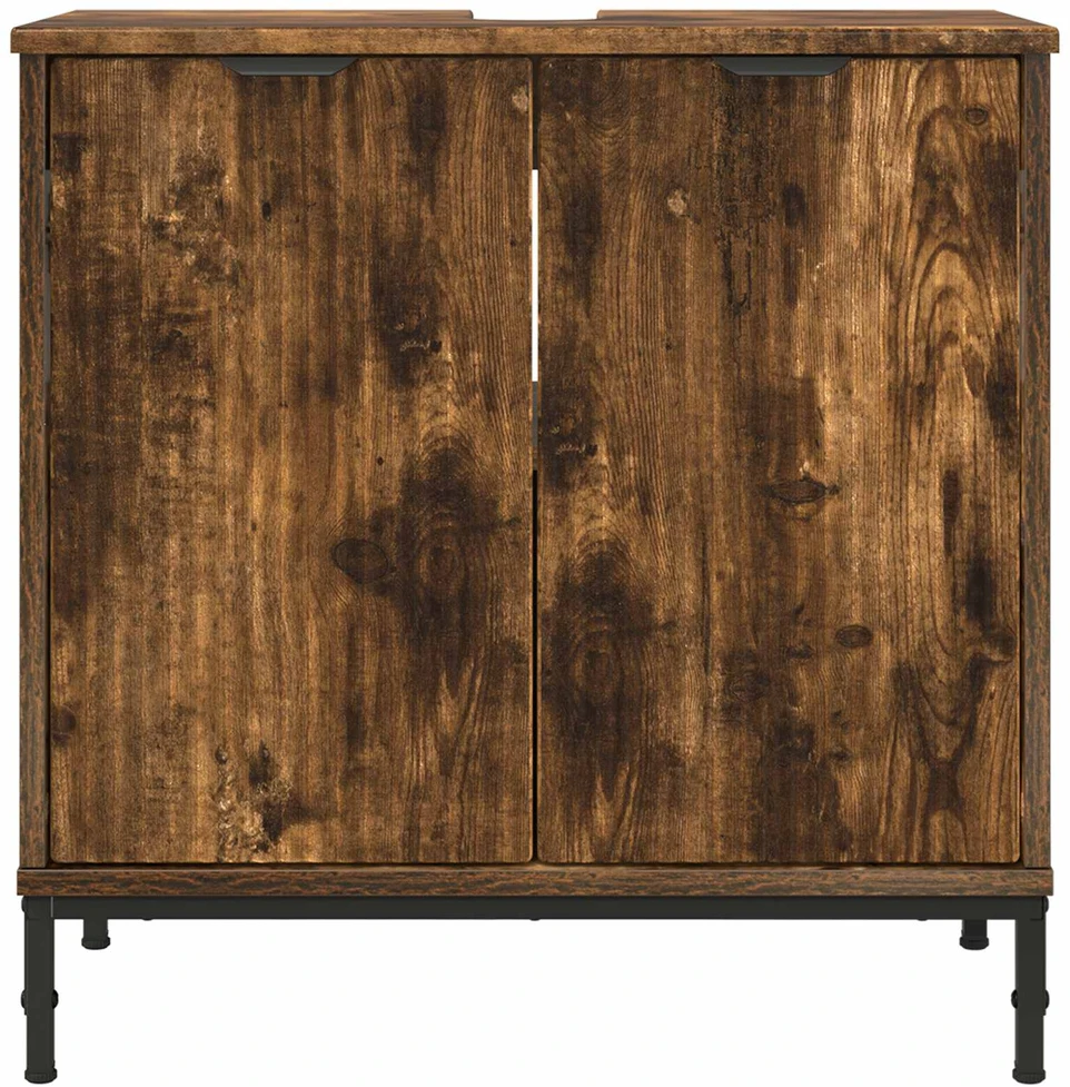 Vonios kriauklės spinta Rūkyta ąžuolas 60,5 x 33,5 x 61 cm