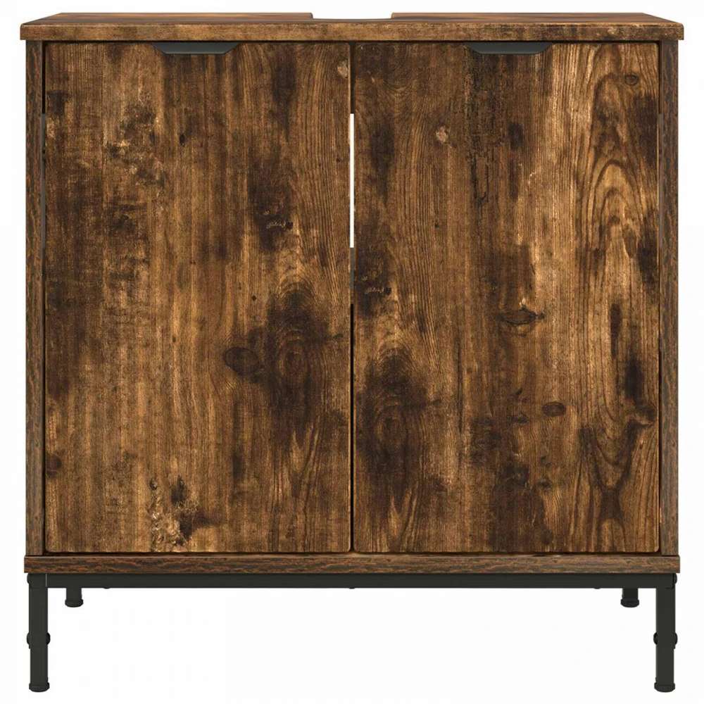 Vonios kriauklės spinta Rūkyta ąžuolas 60,5 x 33,5 x 61 cm