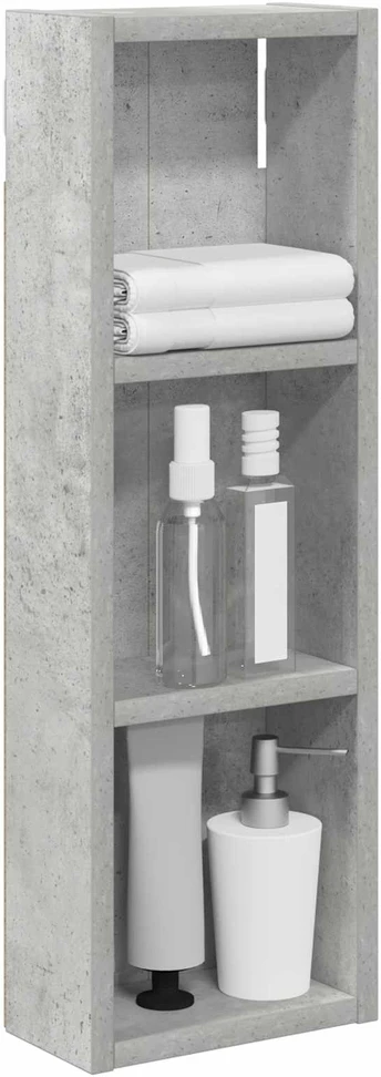 Vonios sieninė spintelė Betono Pilka 20 x 10 x 60,5 cm