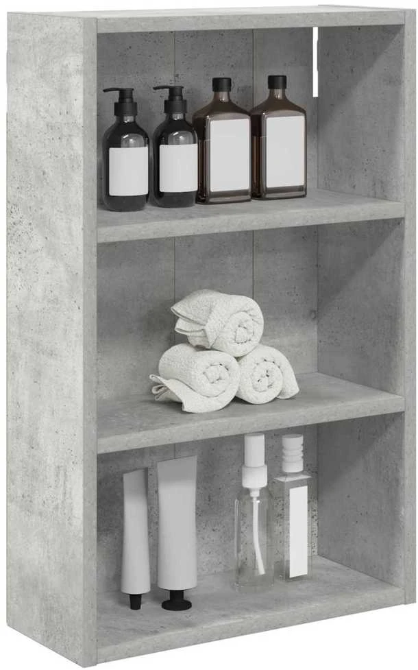 Vonios sieninė spintelė Betono Pilka 40 x 16 x 62,5 cm