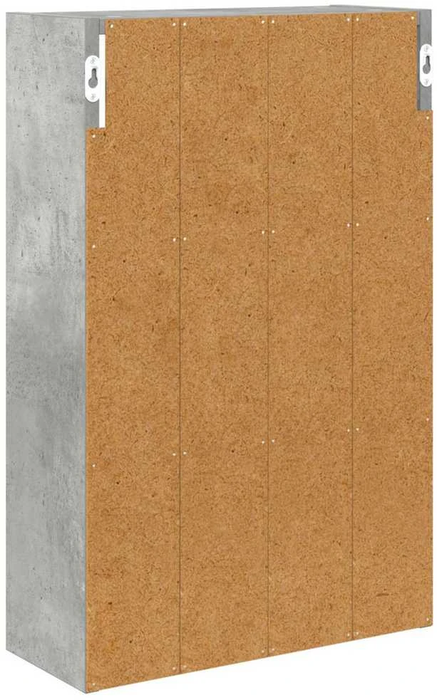 Vonios sieninė spintelė Betono Pilka 40 x 16 x 62,5 cm