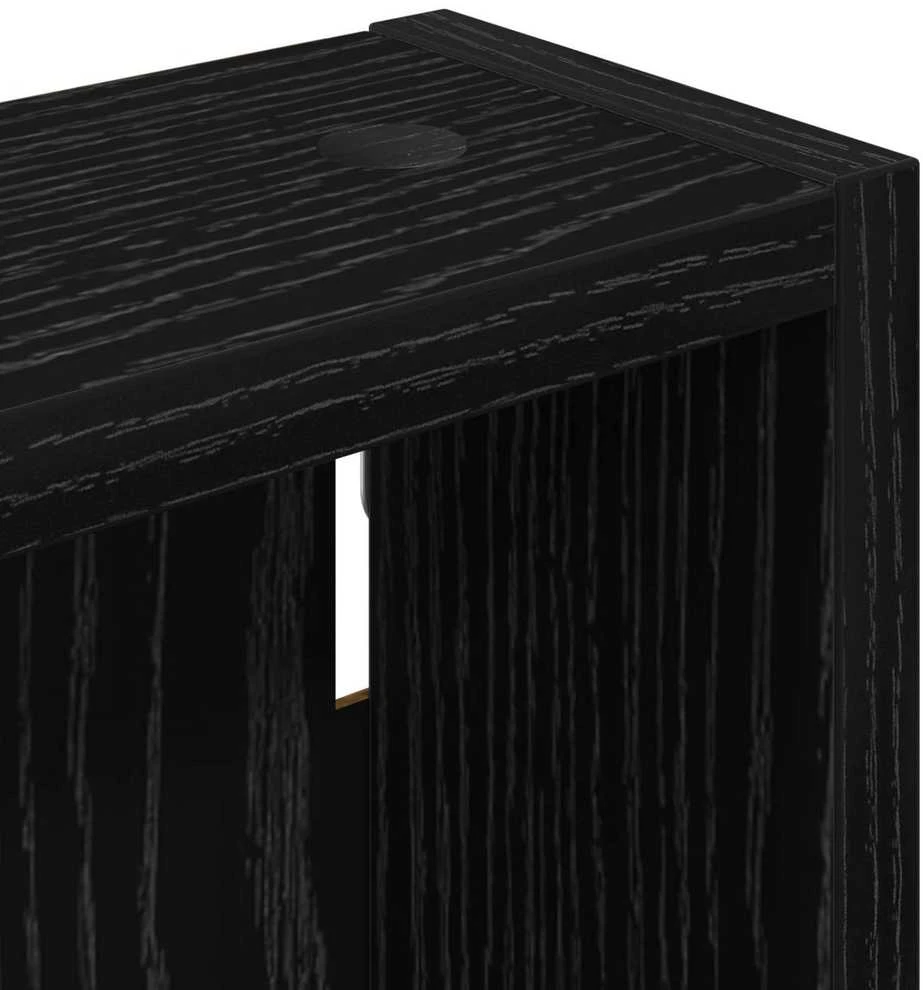 Vonios sieninė spintelė Juodas Ąžuolas 20 x 10 x 60,5 cm