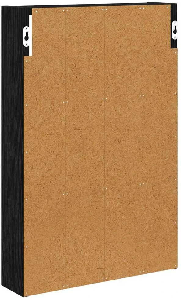 Vonios sieninė spintelė Juodas Ąžuolas 40 x 10 x 60,5 cm