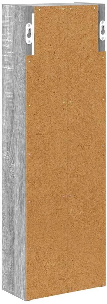 Vonios sieninė spintelė Pilka Sonoma 20 x 10 x 60,5 cm