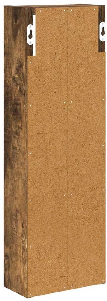 Vonios sieninė spintelė Rūkytas Ąžuolas 20 x 10 x 60,5 cm