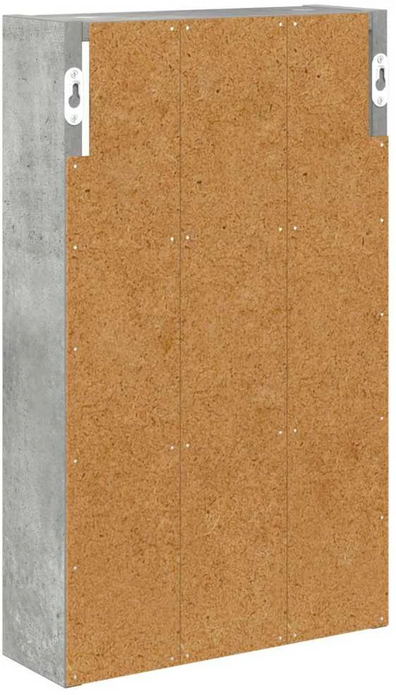 Vonios sieninė spintelė Betono Pilka 30 x 10 x 50 cm