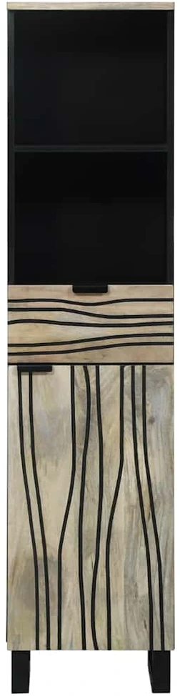 Vonios spintelė Balta 38 x 33 x 160 cm Apdirbta mediena