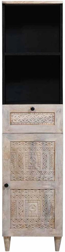 Vonios spintelė Balta 38 x 33 x 160 cm Apdirbta mediena