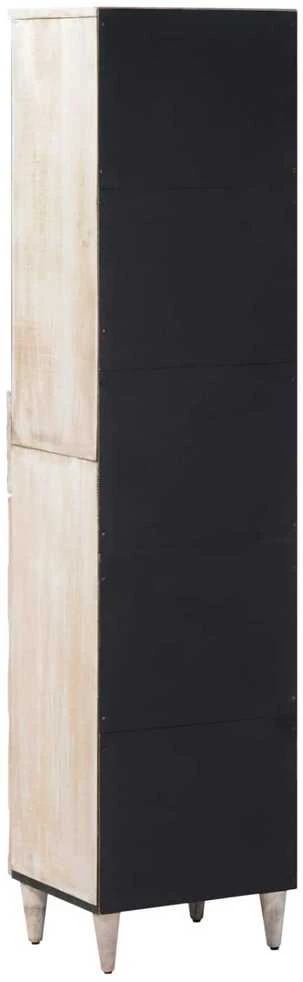 Vonios spintelė Balta 38 x 33,5 x 160 cm Kietas mango medis