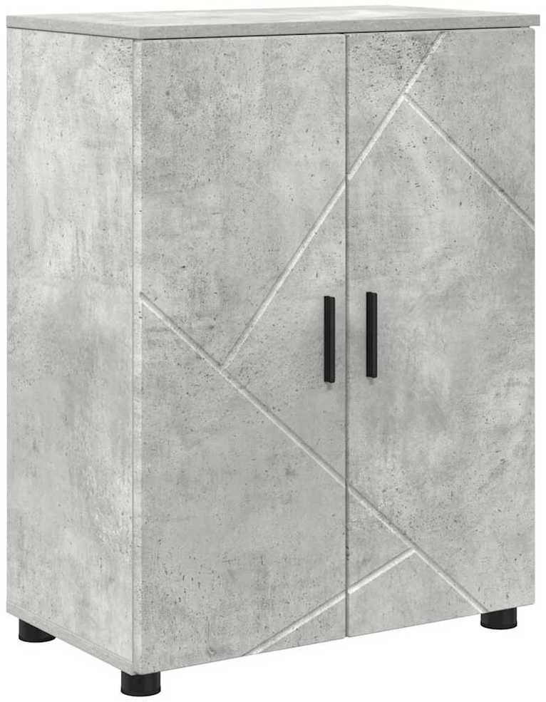 Vonios spintelė Betono pilka 60 x 35 x 80 cm