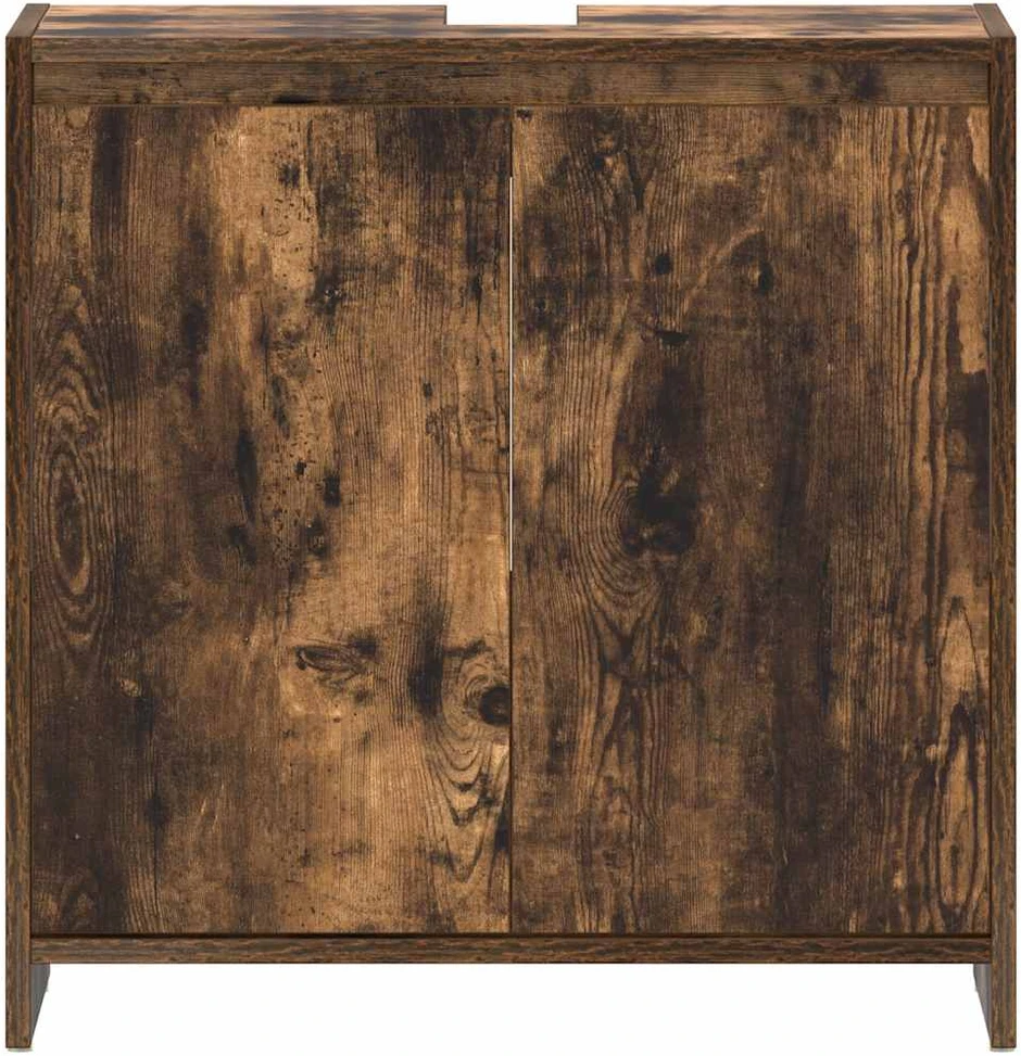 Vonios spintelė, dūminio ąžuolo, 60x33x61cm, apdirbta mediena
