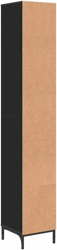 Vonios spintelė Juoda 31,5 x 33 x 190 cm