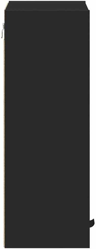 Vonios spintelė Tvirtinamas prie sienos Juoda 39 x 23,5 x 65 cm
