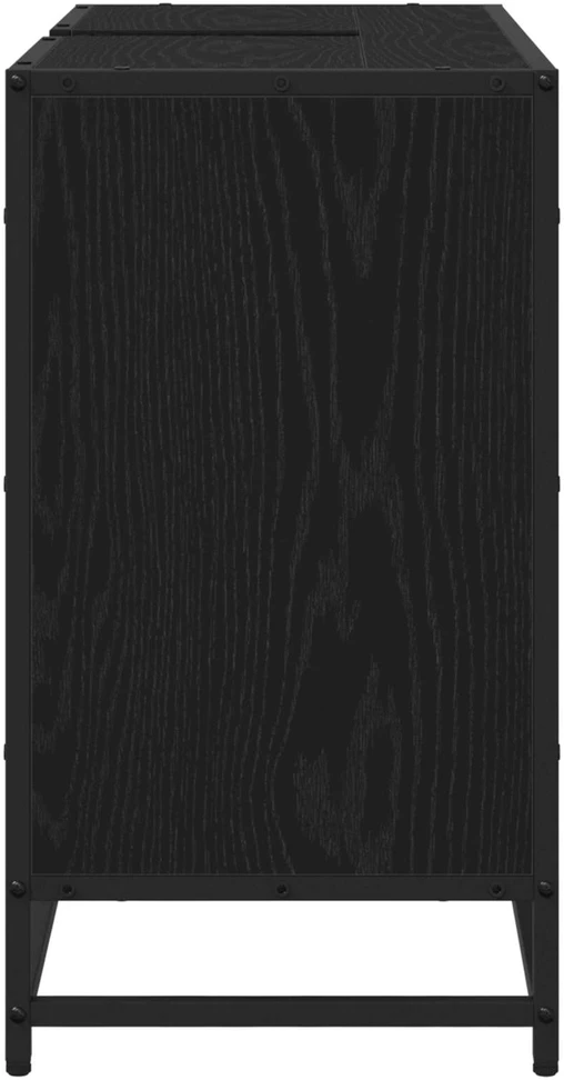 Vonios spintelė Juodas ąžuolas 80 x 33 x 60 cm Apdirbta mediena