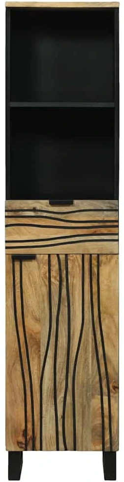 Vonios spintelė Natūrali 38 x 33 x 160 cm Apdirbta mediena