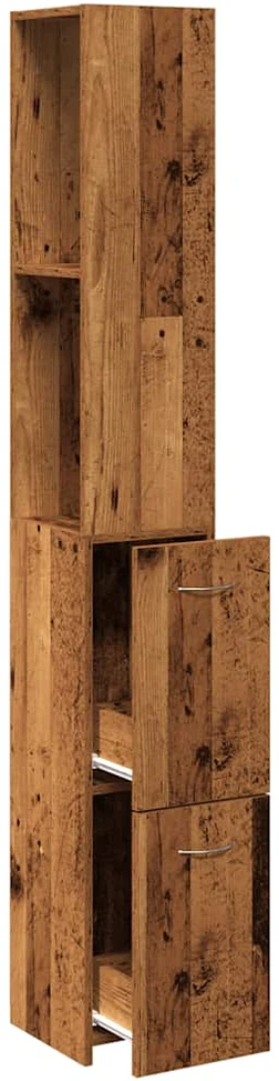 Vonios spintelė Old Wood 25x25x170 cm Engineered Wood