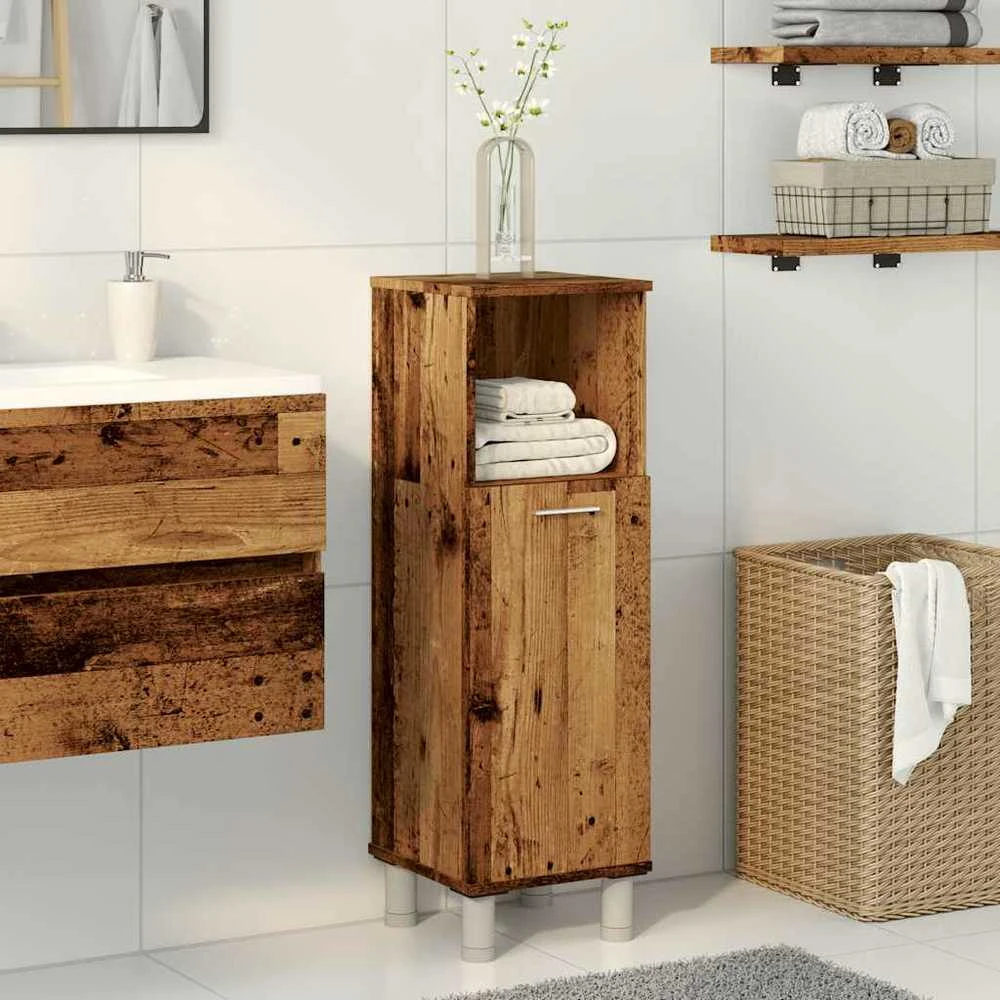 Vonios spintelė Old Wood 30x30x95 cm Engineered Wood
