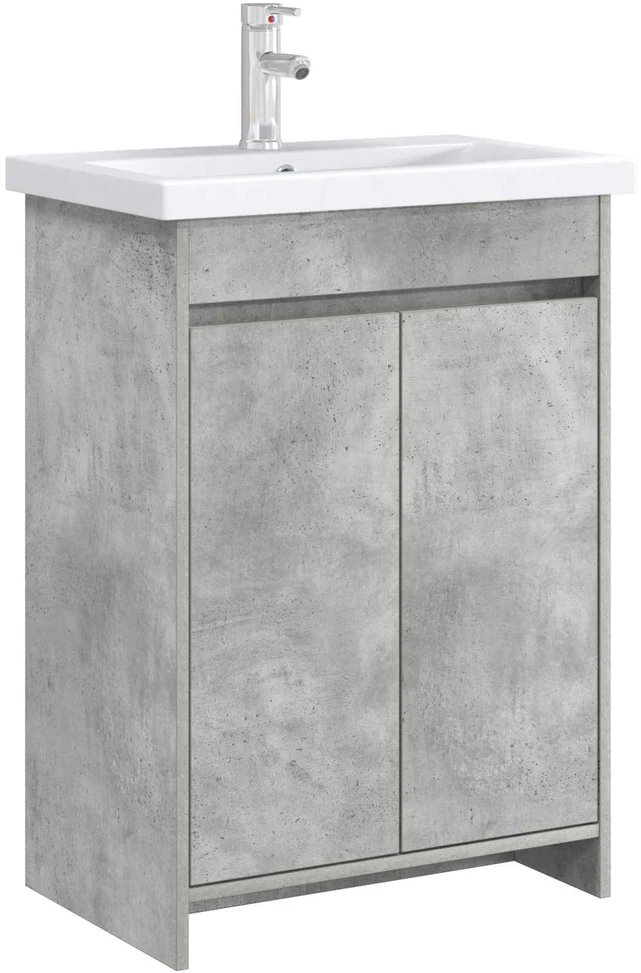 Vonios spintelė po kriaukle Betono pilka 56 x 37,5 x 81 cm