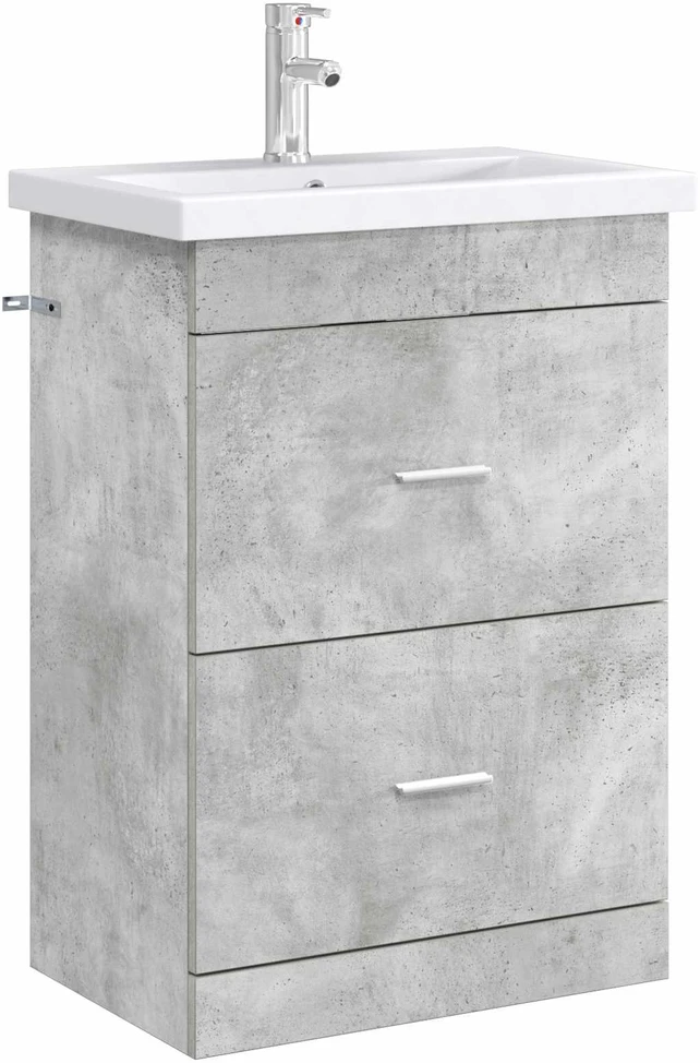 Vonios spintelė po kriaukle Betono pilka 56 x 37,5 x 81 cm