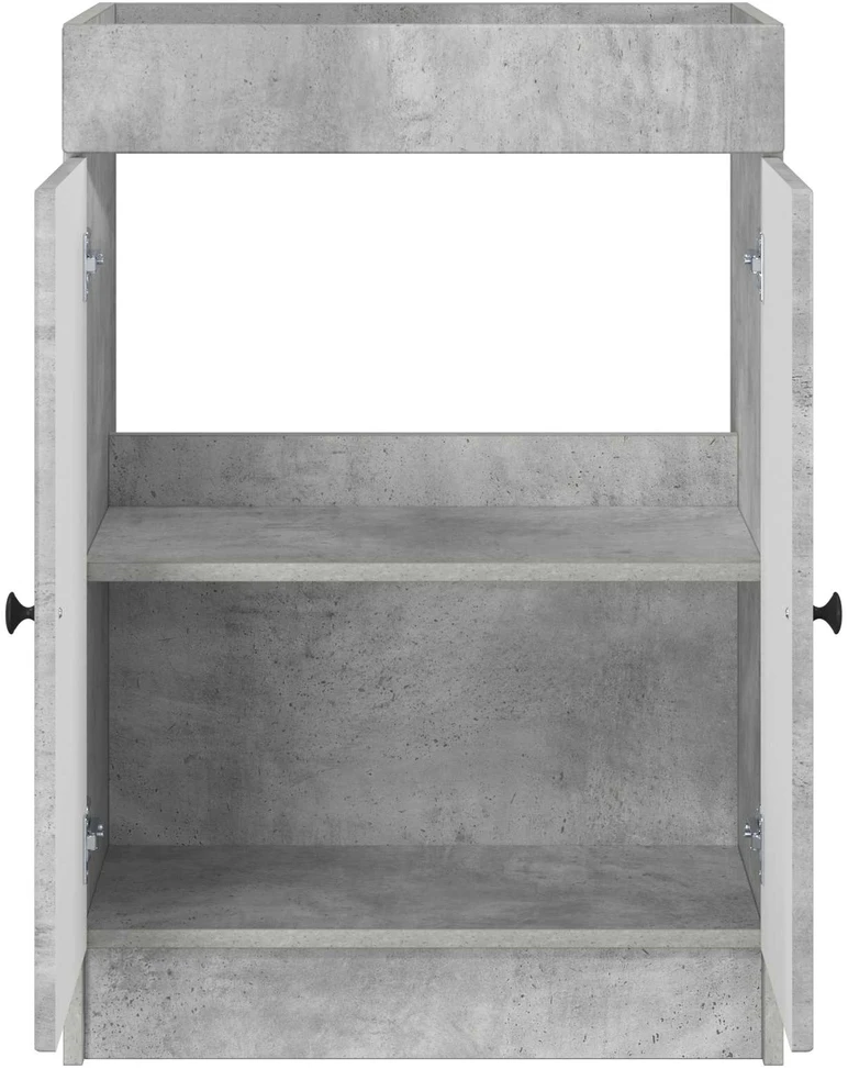 Vonios spintelė po kriaukle Betono pilka 56 x 37,5 x 81 cm