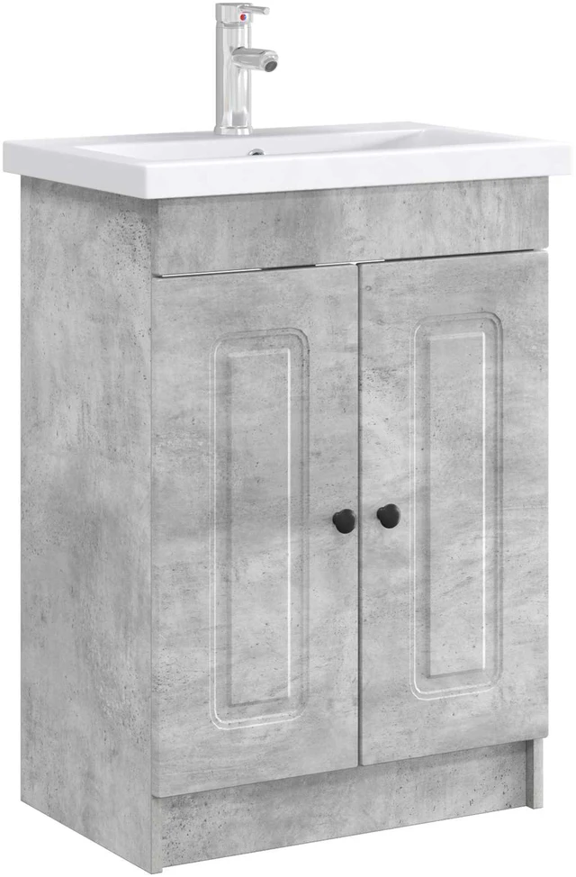 Vonios spintelė po kriaukle Betono pilka 56 x 37,5 x 81 cm