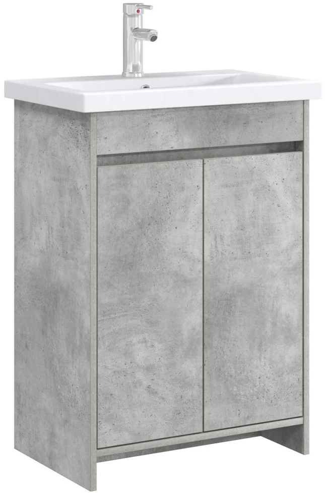 Vonios spintelė po kriaukle Betono pilka 56 x 37,5 x 81 cm